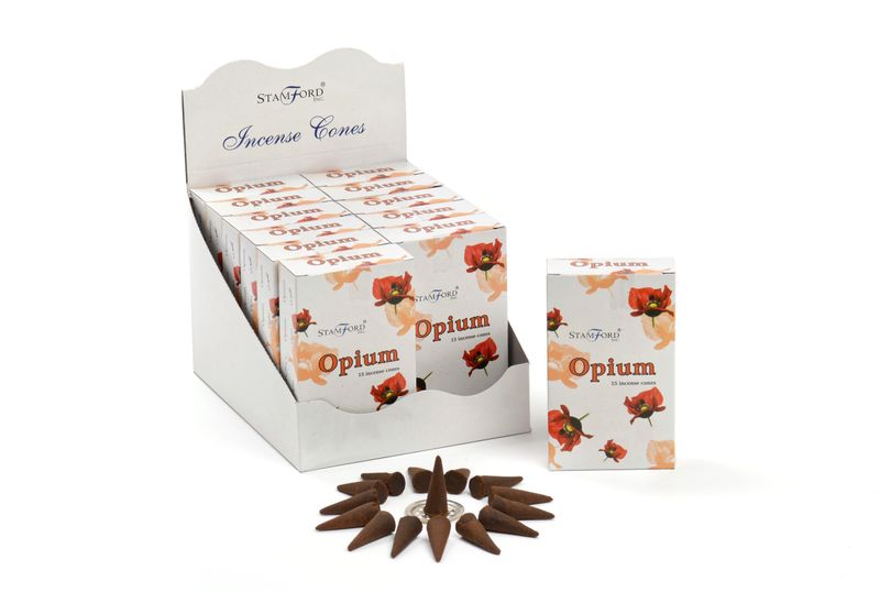 Кутия с 15 Конуса от Тамян с Опиум