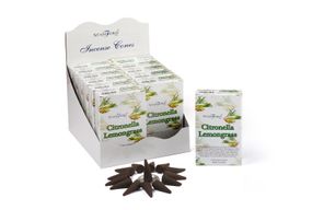Кутия с 15 Конуса от Тамян с Цитронела и Лимонена Трева