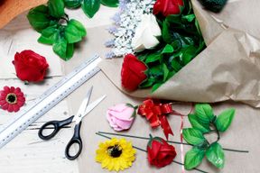 2.5кг - 500 Броя Метални Зелени Стъбла за Цветя