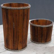 Голяма Дървена Морска Вана Кафява - 45x32 см