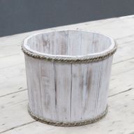 Малка Дървена Морска Вана Избелена - 21x29 см