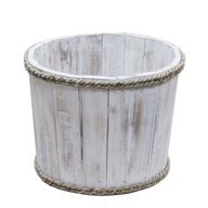Малка Дървена Морска Вана Избелена - 21x29 см