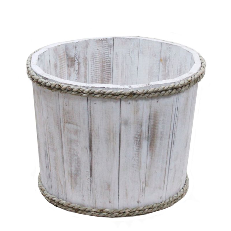 Малка Дървена Морска Вана Избелена - 21x29 см