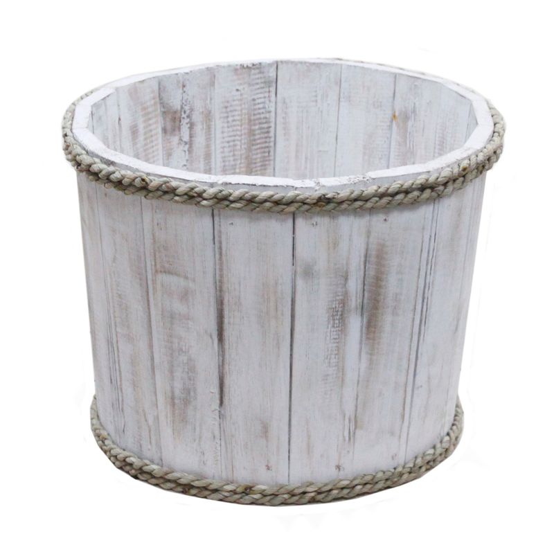 Малка Дървена Морска Вана Избелена - 21x29 см