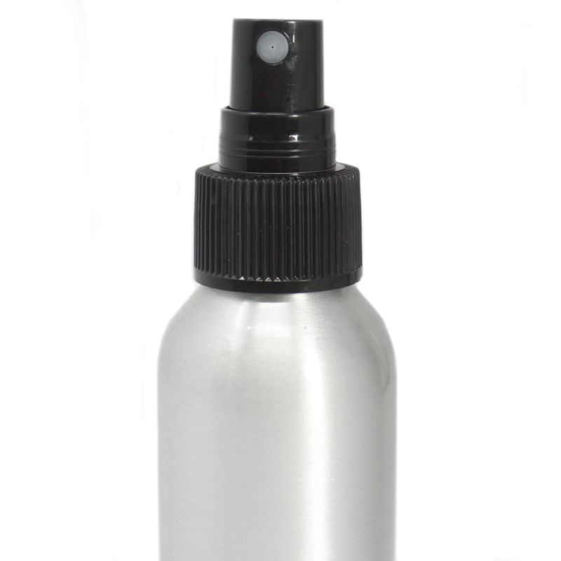 100 ml алуминиева бутилка с черна пръскалка