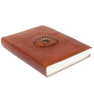Кожен бележник с тигрово око (7x5")