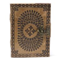 Кожен бележник с мандала (7x5")