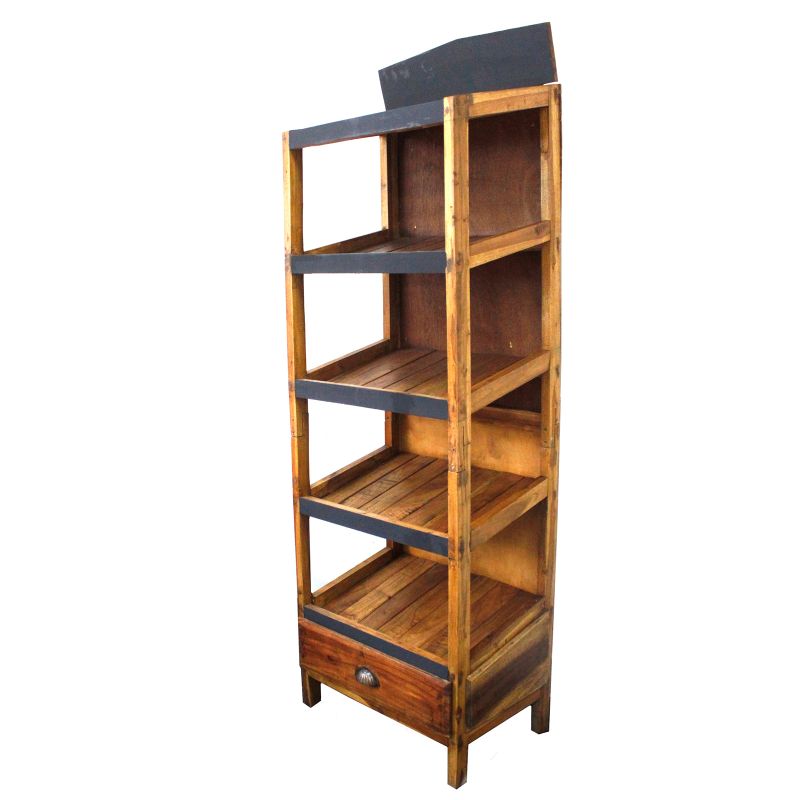 Стелаж От Рециклирано Тиково Дърво - 178x57 см