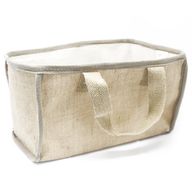 Голяма кошница за пазаруване - 33x18x20 см - естествен цвят