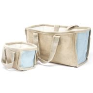 Мини пазарска кошница - 16x10x12 см - маслинено