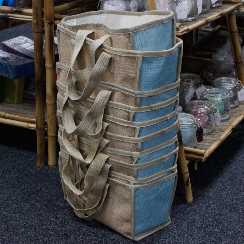 Мини пазарска кошница - 16x10x12 см - маслинено