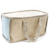 Голяма пазарска кошница - 33x18x20 см - теал