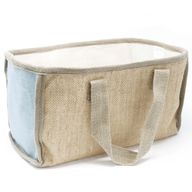Голяма пазарска кошница - 33x18x20 см - теал