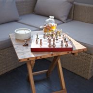 Квадратна сгъваща се масичка за кафе - 50x50 см