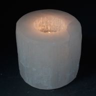 Свещник - Цилиндър - Селенит - 8 см