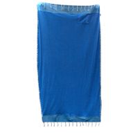 Памучна кърпа за парео - 100x180 см - небесносин