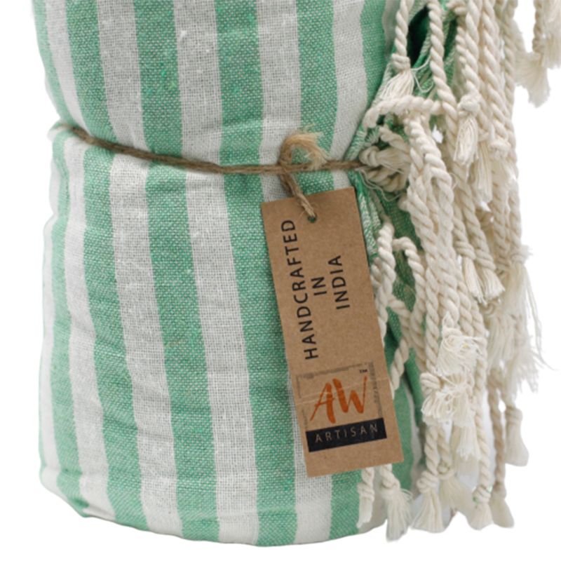 Памучна парео кърпа - 100x180 см - Picnic Green