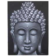 Картина на Будда - детайл от сив брокат
