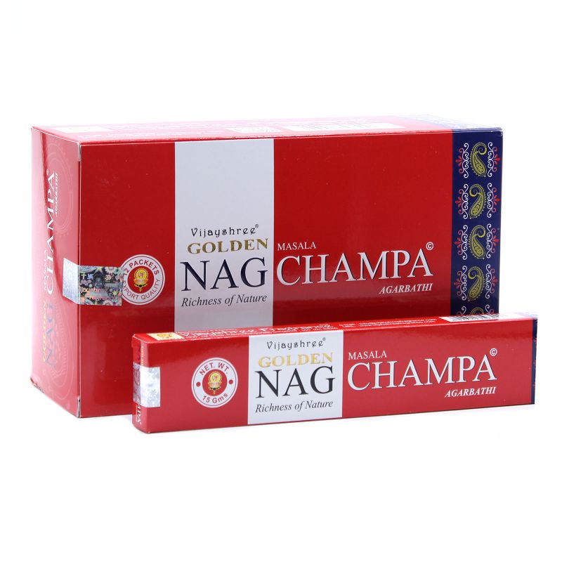 15гр - Храмови Ароматизиращи Пръчици "Golden Nag" - Тамян Champa