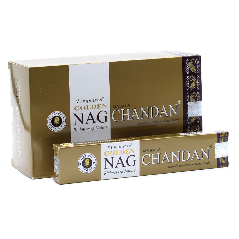 15гр - Храмови Ароматизиращи Пръчици "Golden Nag" - Тямян Chandan