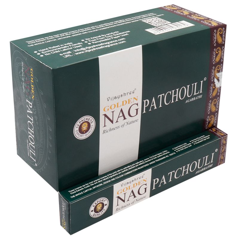 15гр - Храмови Ароматизиращи Пръчици "Golden Nag" - Тамян "Пачули"