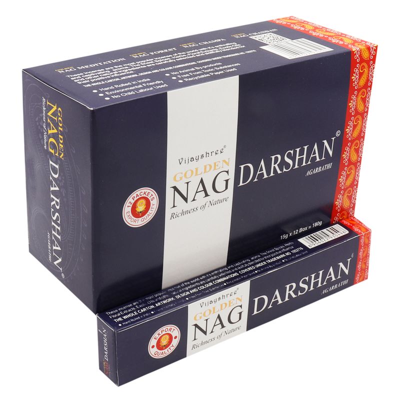 15гр - Храмови Ароматизиращи Пръчици "Golden Nag" - Тамян "Даршан"