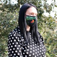 Повторно използваема модна маска за лице - Зелена джунгла (Възрастни)