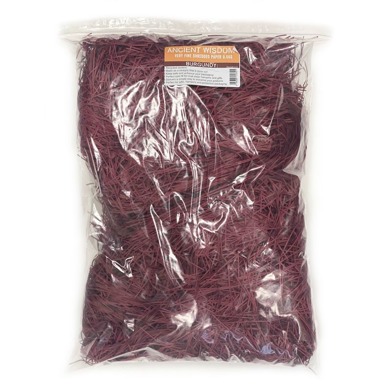Много фина шредирана хартия - цвят Бургундия - 0.5 кг