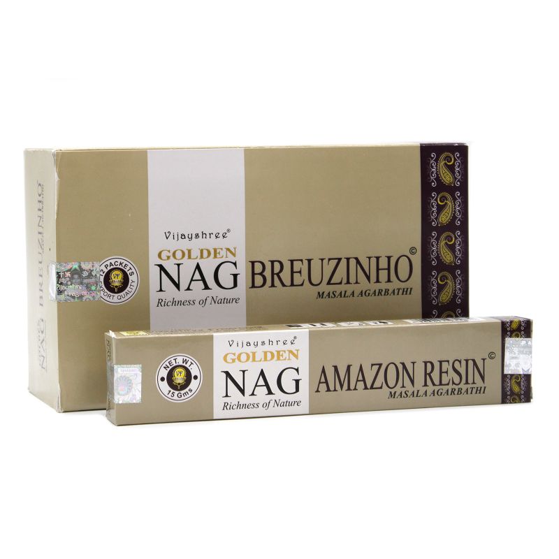 15гр - Храмови Ароматизиращи Пръчици "Golden Nag" - Амазонска Смола (Breuzinho)
