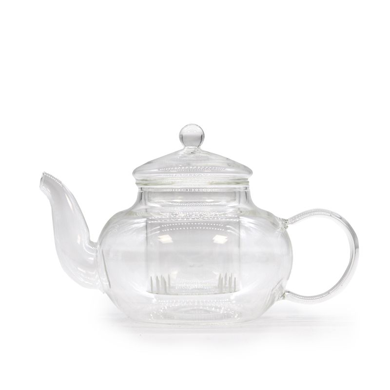 Стъклен чайник с инфузер - Round Pearl - 400 мл