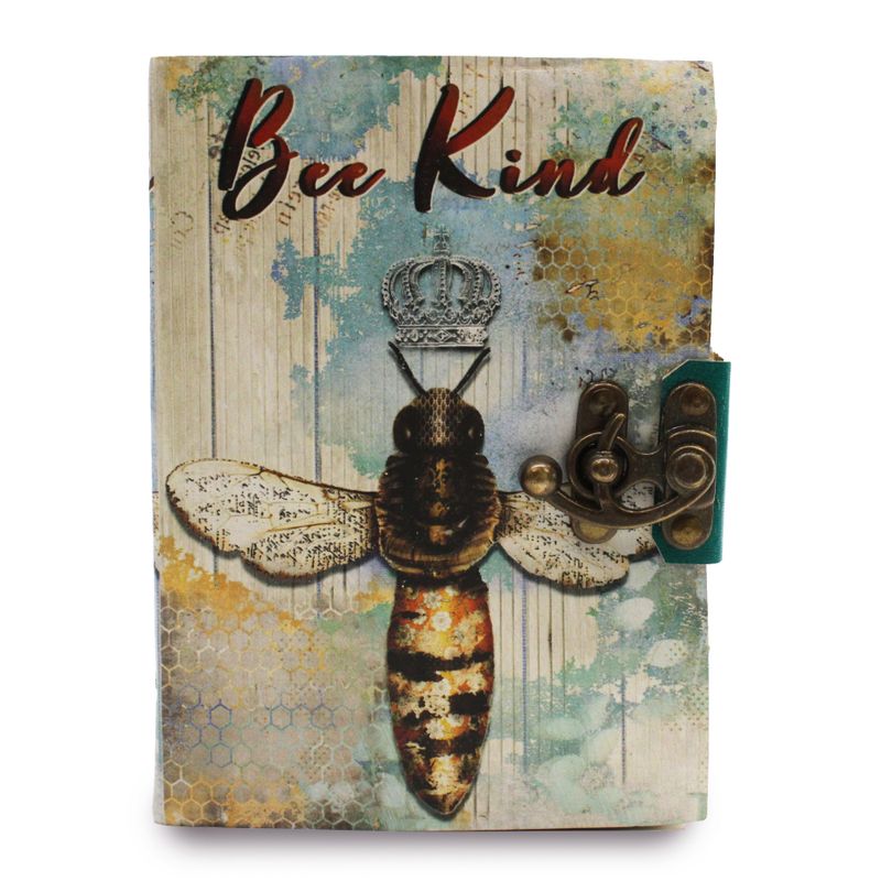 Кожен блокнот "Bee Kind" Deckle-edge (7x5")