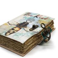 Кожен блокнот "Bee Kind" Deckle-edge (7x5")
