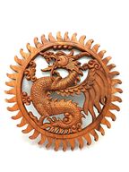 Декоративен Дървен Панел Дракон - 40 См
