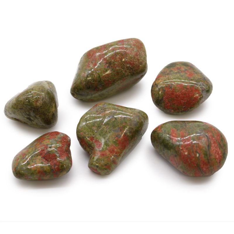Големи Африкански Полирани Камъни - Unakite