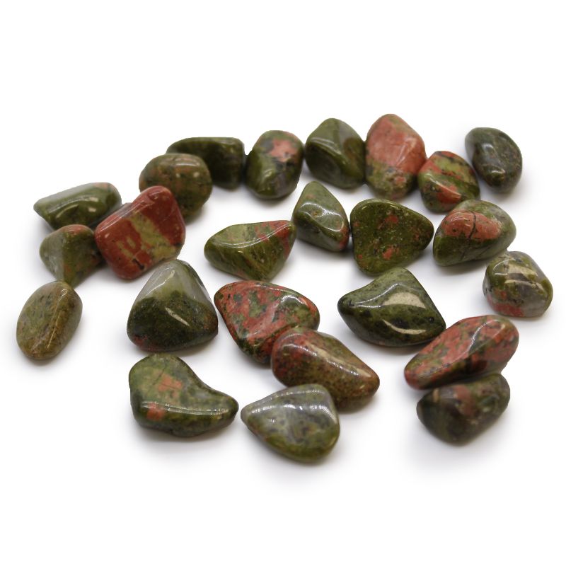 Малки Африкански Полирани Камъни - Unakite
