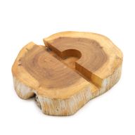 Lrg Gamal Wood държач за телефон - бял вар