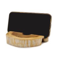 Lrg Gamal Wood държач за телефон - бял вар