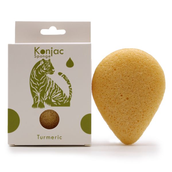 Гъба за Тяло от Конджак с Куркума - Против Бръчки