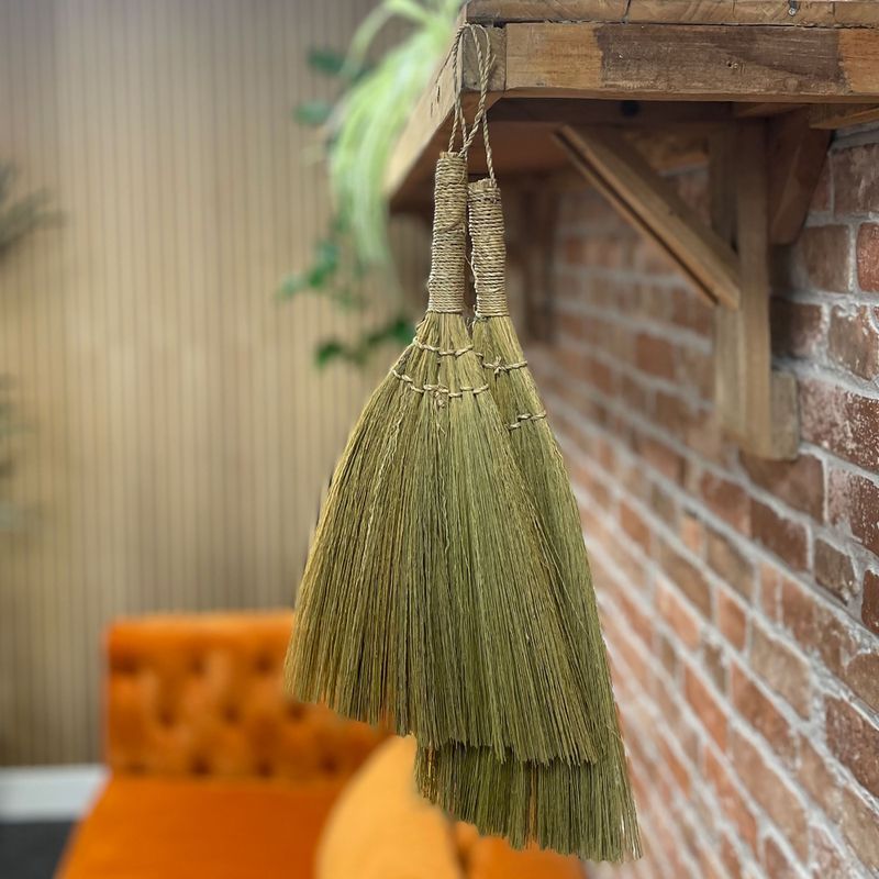 Комплект 4 - Pampas Fan Broom - Естествени смесени размери