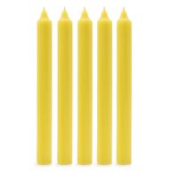 Комплект едноцветни вечерни свещи - 21 броя - Rustic Lemon