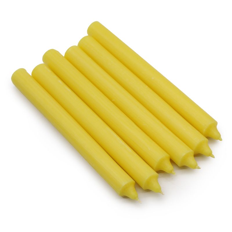 Комплект едноцветни вечерни свещи - 21 броя - Rustic Lemon