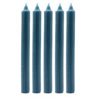 Комплект едноцветни свещи за вечеря - Пакет от 21 броя - Rustic Teal