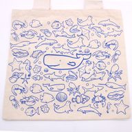 Голяма памучна торба за пазаруване - 38x42 см - Sea Life - 10 унции