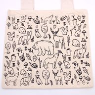 Голяма памучна чанта за пазаруване - 38x42 см - Forest Life - 10 унции
