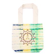 Памучна торба с принт Tie-Dye (6 унции) - Namaste Hands - многоцветна - естествена дръжка