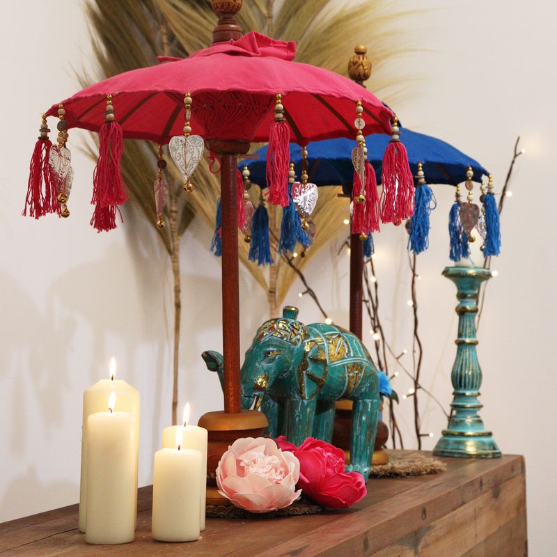 Bali Home Decor чадър - памук - розов - 40 см