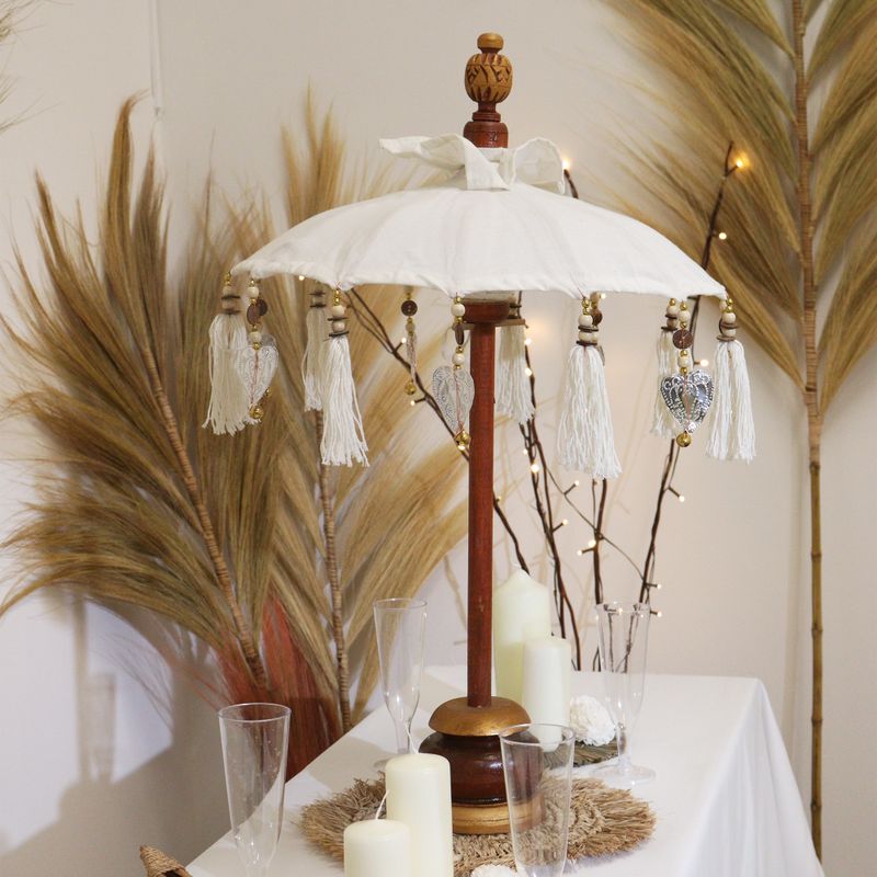 Bali Home Decor Парасол - Канва - Натурал - 40 см