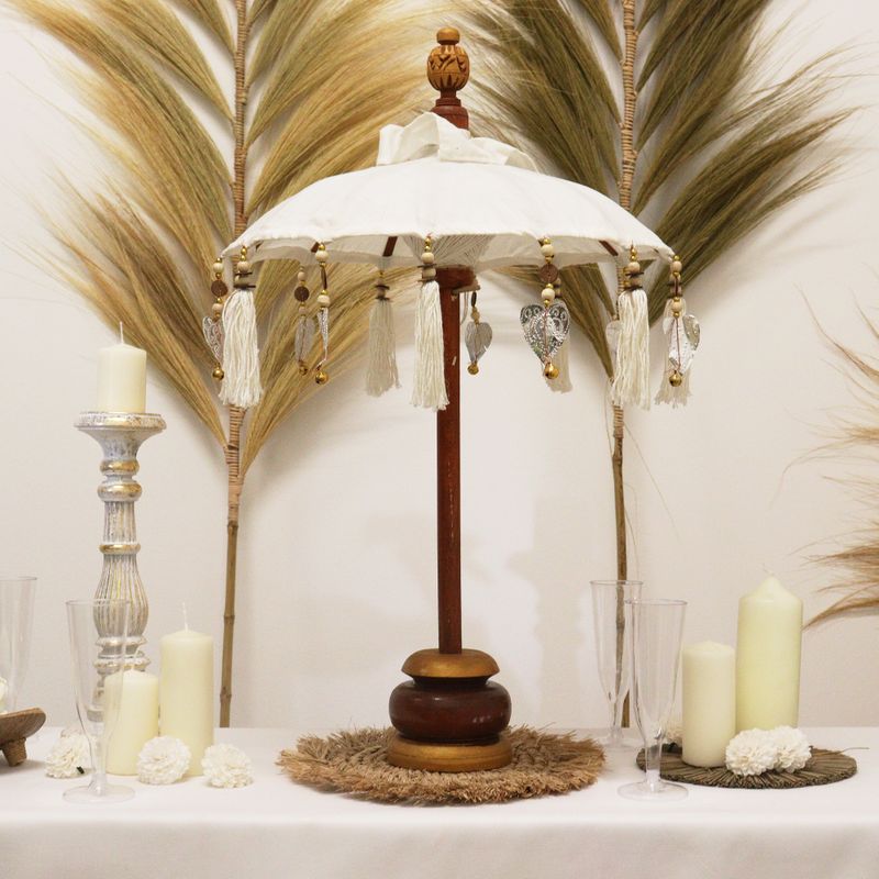 Bali Home Decor Парасол - Канва - Натурал - 40 см