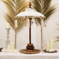 Bali Home Decor Парасол - Канва - Натурал - 40 см