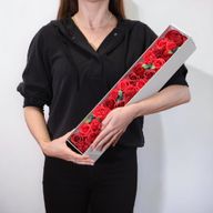 Екстра Дълга Кутия - Класически Червени Рози